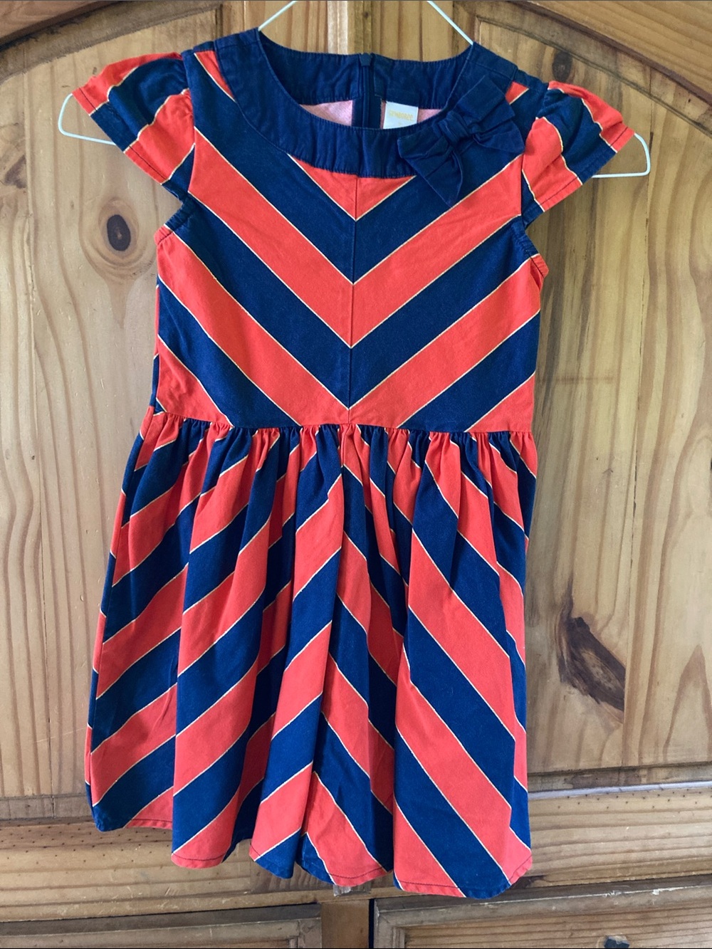 Girls Gymboree blue orange red gold sleeveless dress size 7